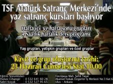 Atatürk Satranç Merkezi'nde Yaz Kursları Başlıyor