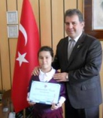 Tekirdağlı sporcu Esma Doğa Duran şampiyonluk beratını aldı