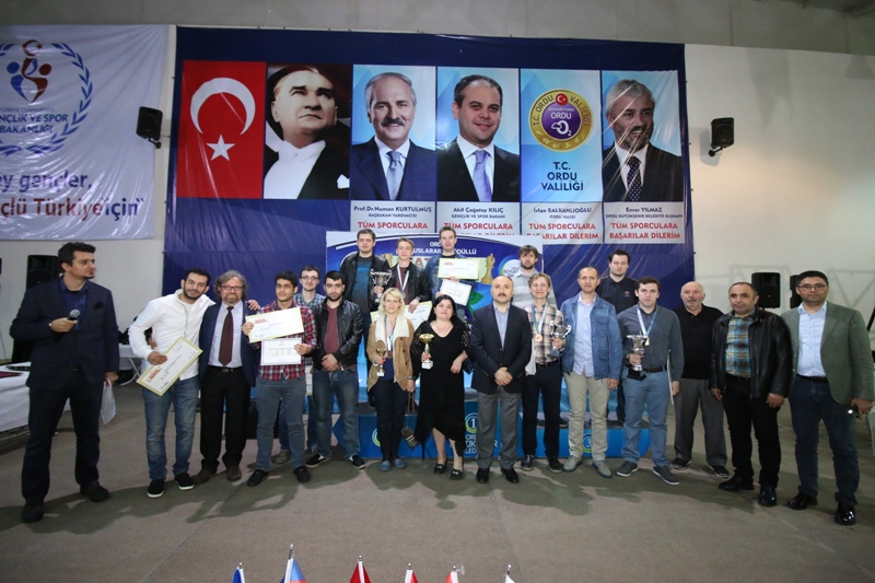 Ordu’nun Ustaları Ağırladığı Ödüllü Satranç Turnuvası Sona Erdi