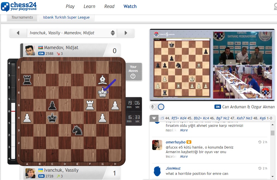 Türkiye İş Bankası Süper Satranç Ligi Chess24’te!