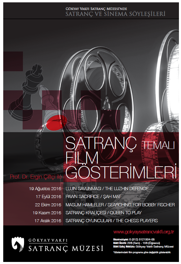 Satranç ve Sinema, Gökyay Vakfı Satranç Müzesinde Buluşuyor