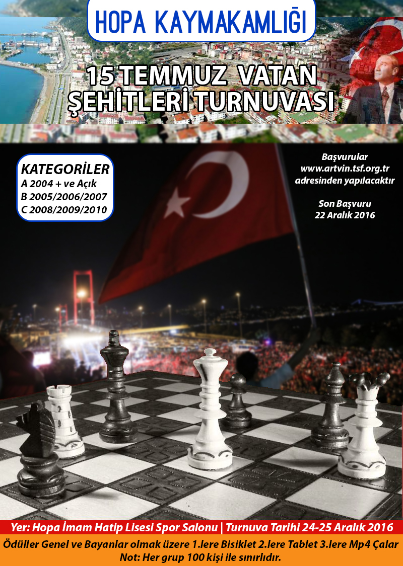 Hopa Kaymakamlığı 15 Temmuz Vatan Şehitleri Turnuvası