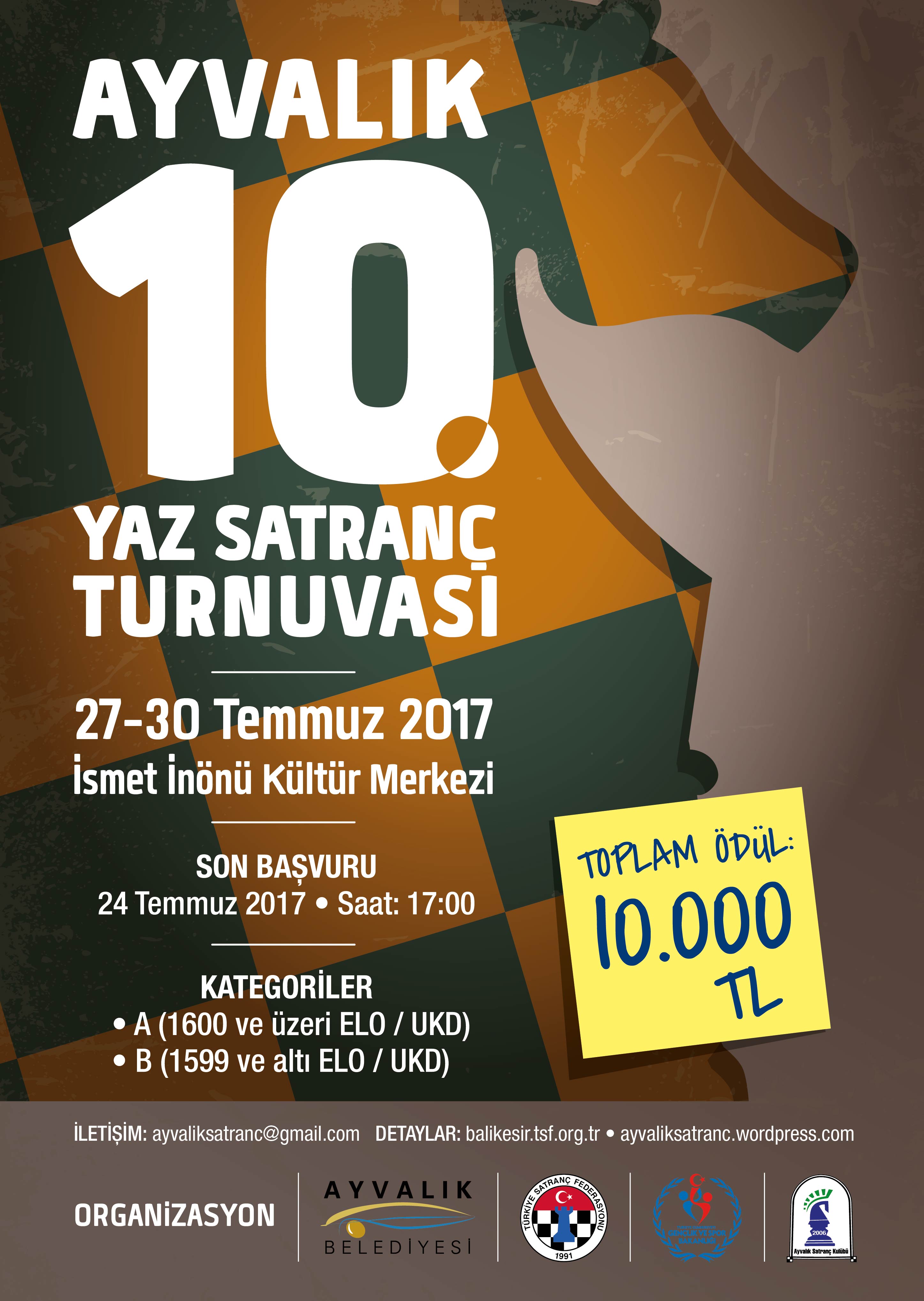 Ayvalık 10. Yaz Satranç Turnuvası