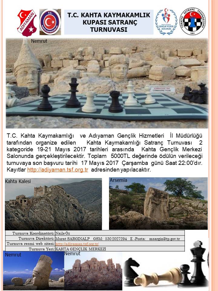 Kahta Kaymakamlığı Mayıs Ayı ELO Turnuvası