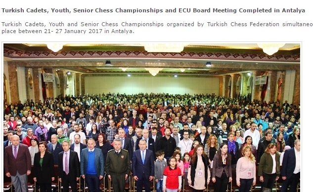 Türkiye’nin Buluştuğu Satranç Şöleni FIDE ve ECU’nun Sayfasında!