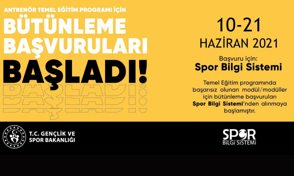 Antrenör Temel Eğitim Bütünleme Başvuruları
