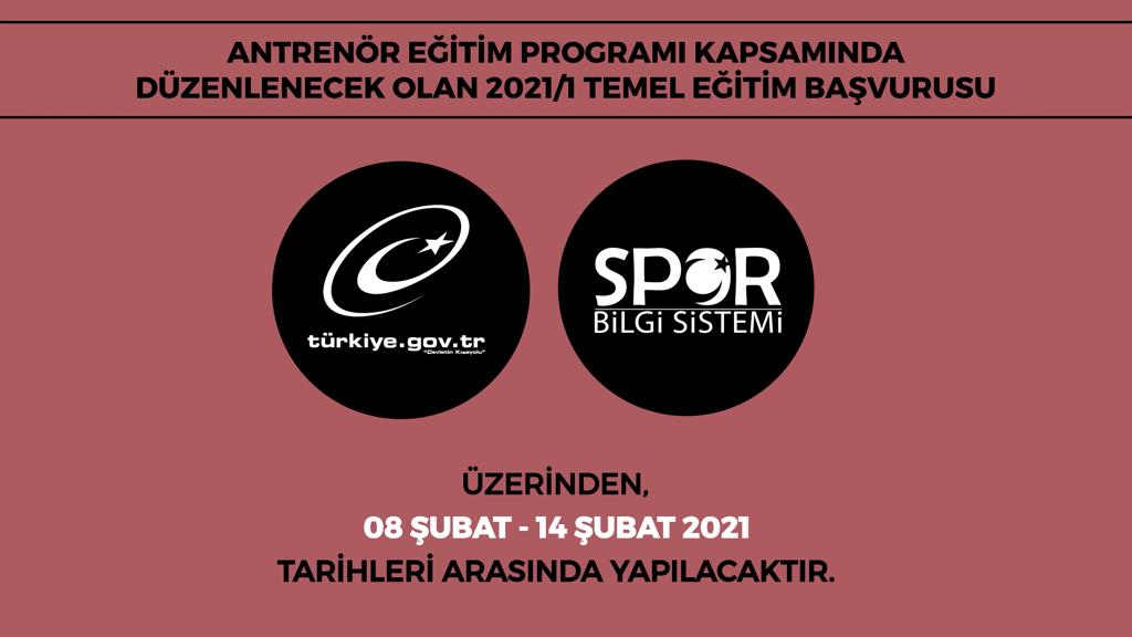 Antrenörlük 2021/1 Temel Eğitim Başvurusu