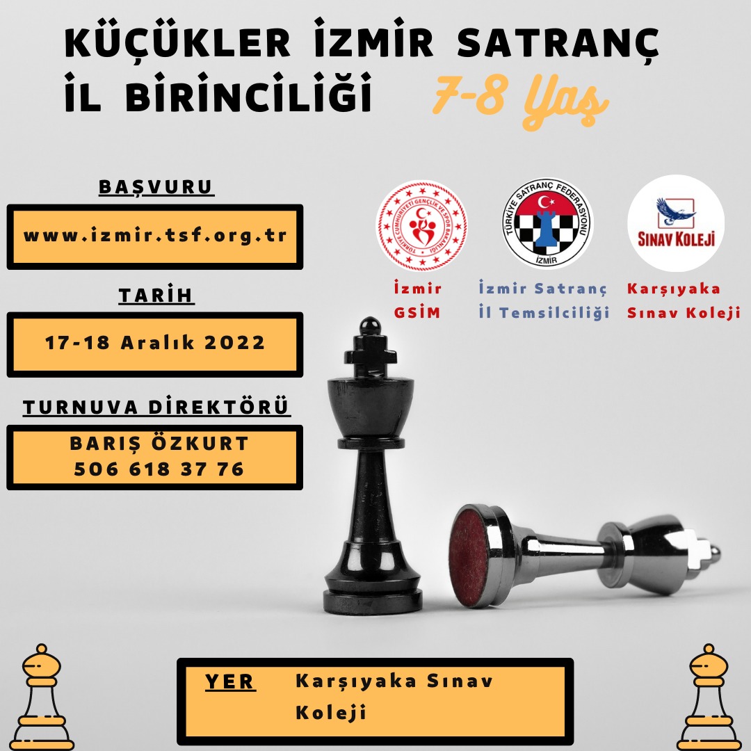 Küçükler (07-08 Yaş) İzmir Satranç İl Birinciliği Turnuvası