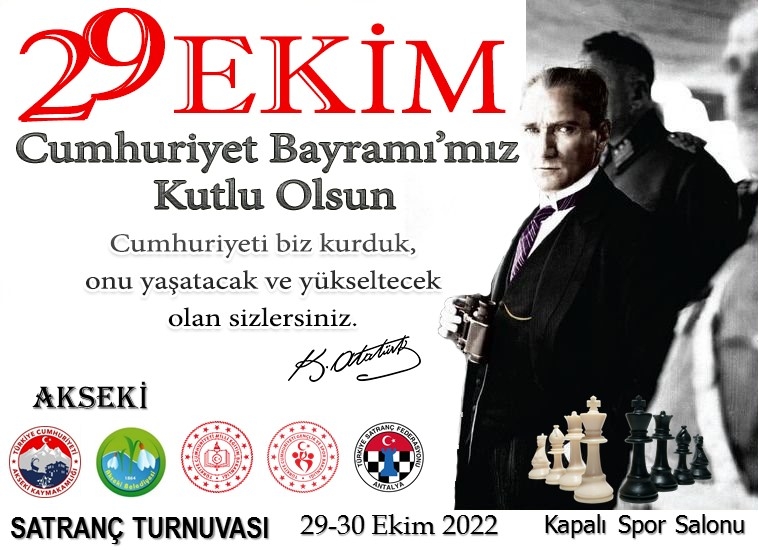 Akseki 29 Ekim Cumhuriyet Bayramı Satranç Turnuvası