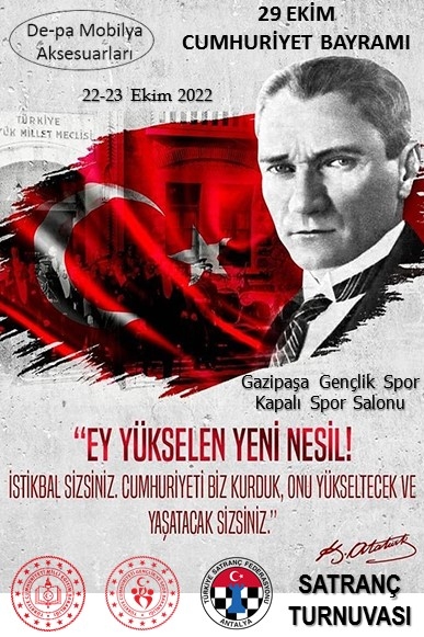 Gazipaşa 29 Ekim Cumhuriyet Bayramı Satranç Turnuvası