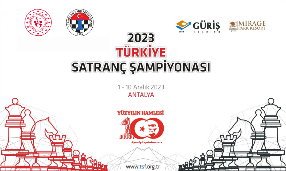 2023 Türkiye Satranç Şampiyonası 1 – 10 Aralık’ta Antalya’da