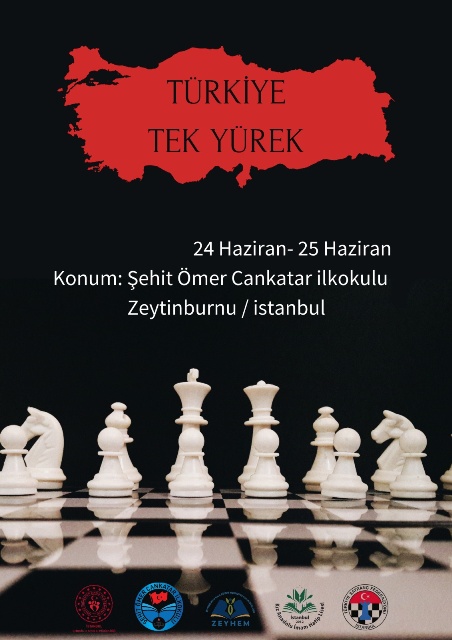 İstanbul 'Türkiye Satrançla Tek Yürek Oluyor Satranç Turnuvası' 24-25 Haziran'da