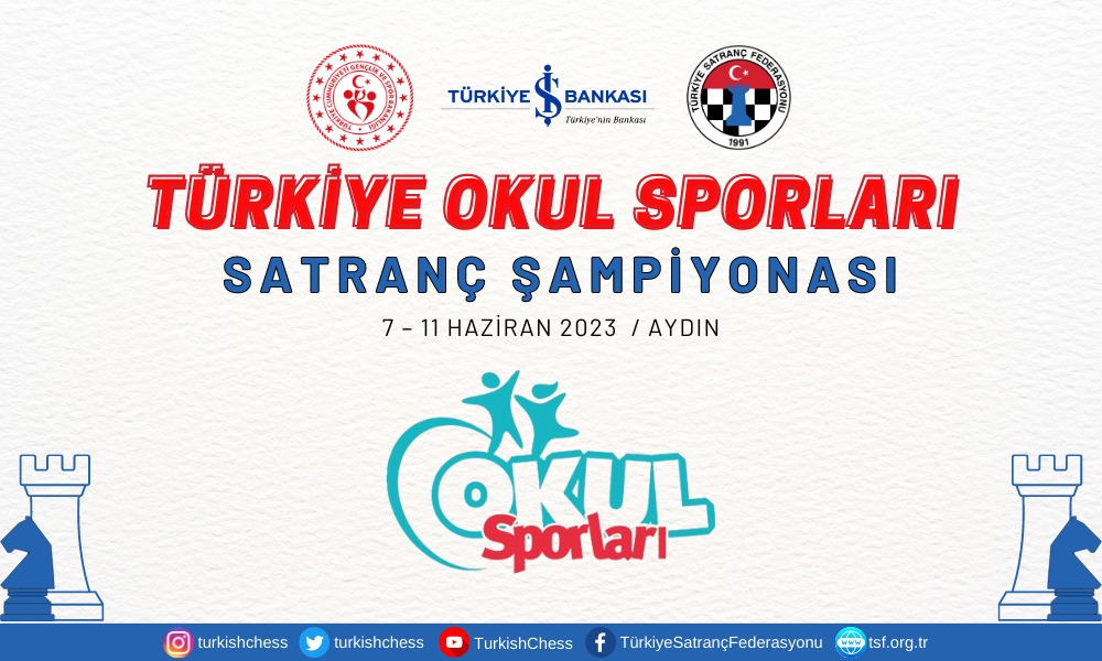 Türkiye Okul Sporları Satranç Şampiyonası 7 - 11 Haziran'da Aydın’da