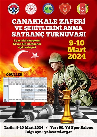 18 Mart Çanakkale Zaferi ve Şehitleri Anma Günü Satranç Turnuvası