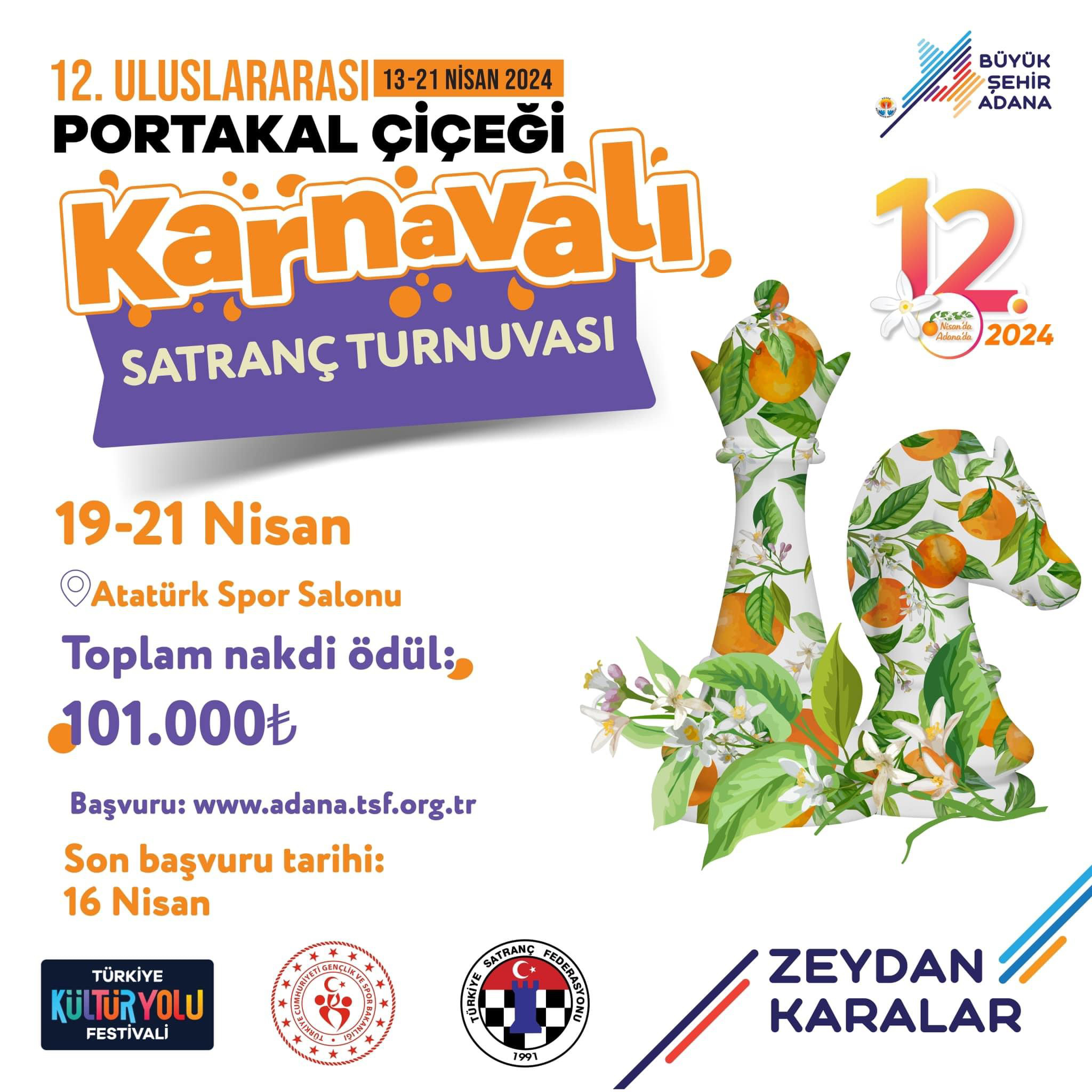 12. Uluslararası Portakal Çiçeği Karnavalı Satranç Turnuvası