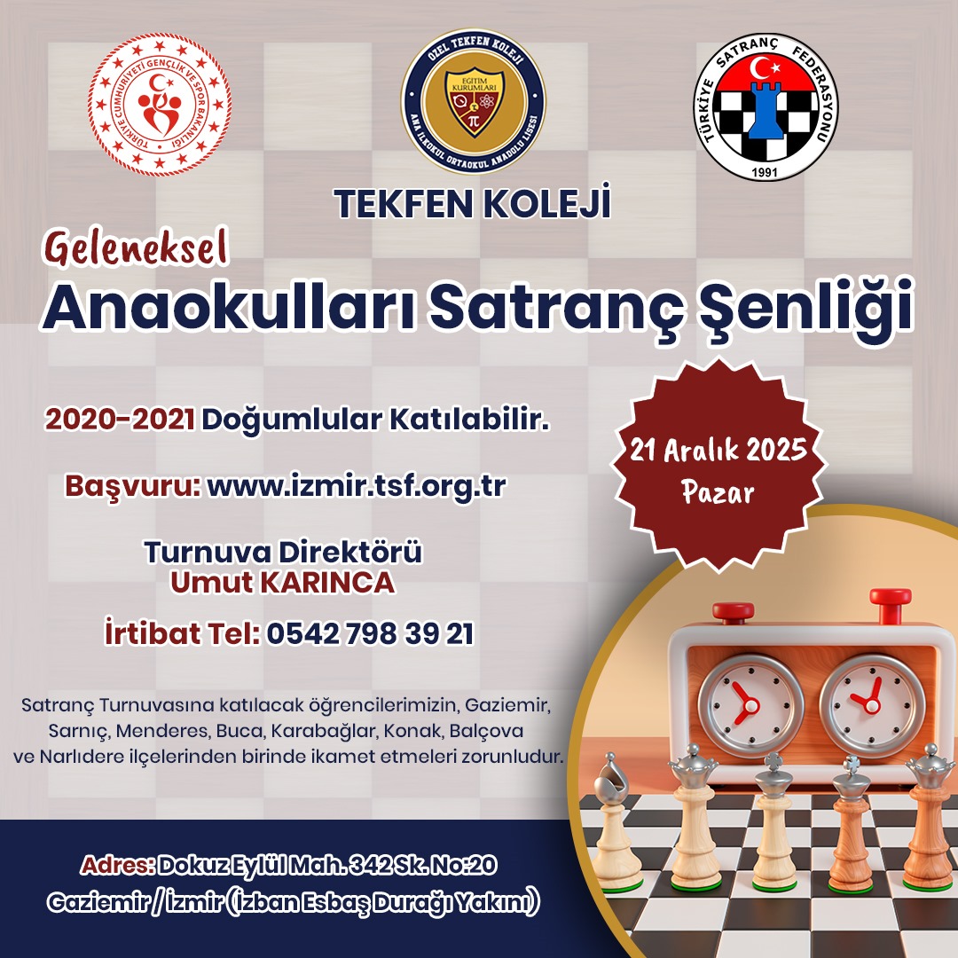Tekfen Koleji Anaokulları Satranç Şenliği