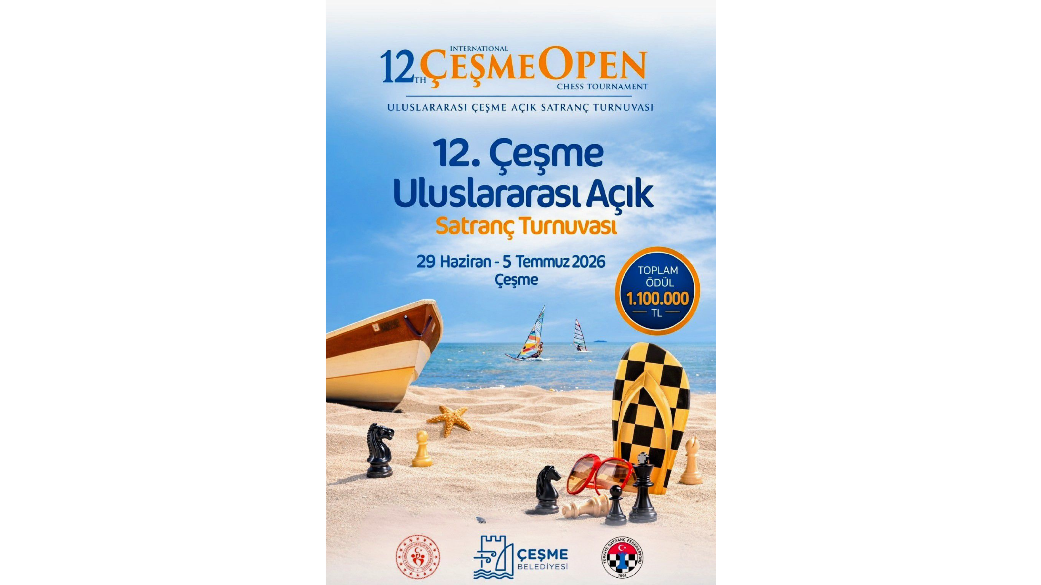 12. Çeşme Uluslararası Açık Satranç Turnuvası Kayıtları Açıldı