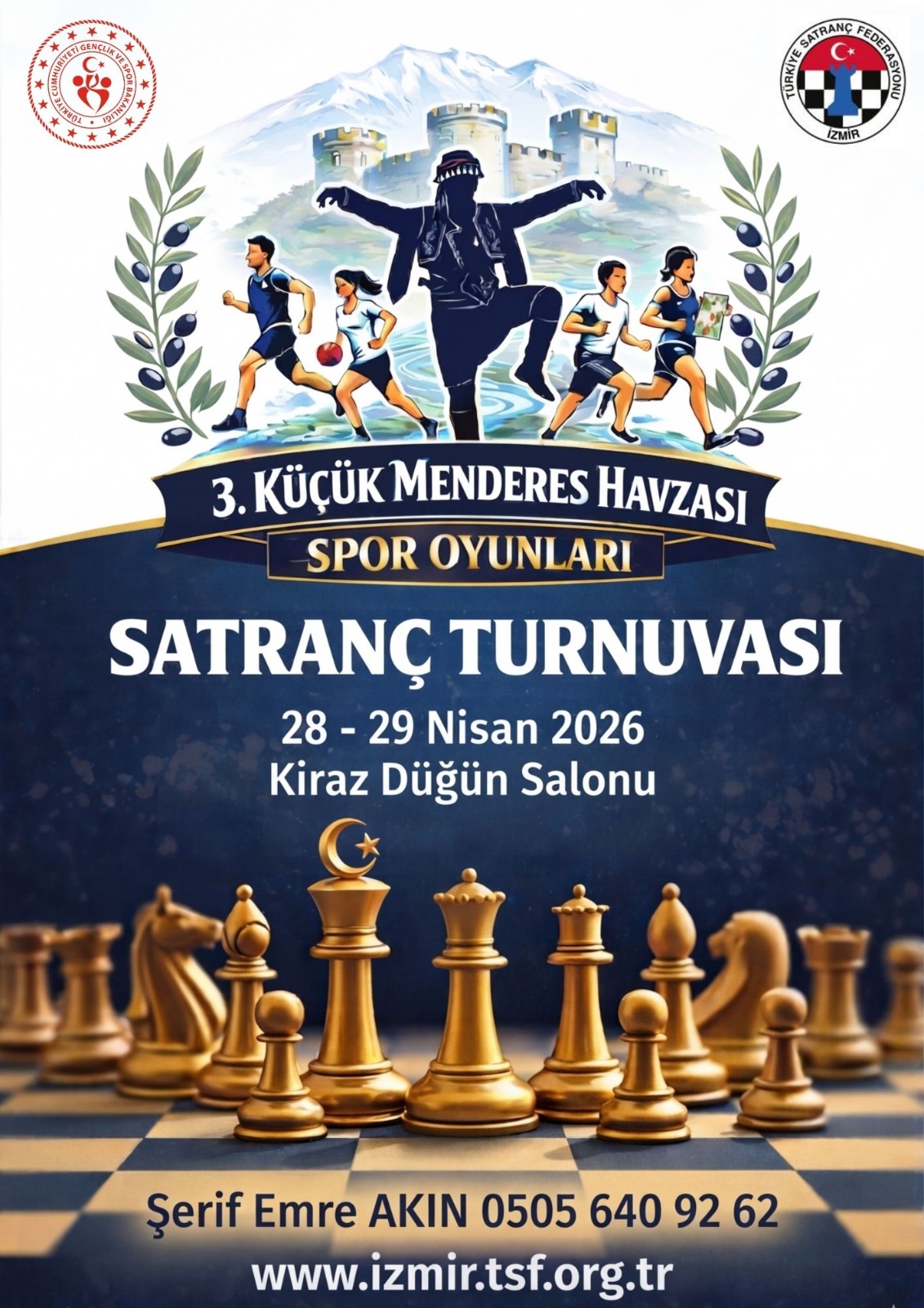 3. Küçük Menderes Spor Oyunları Satranç Turnuvası