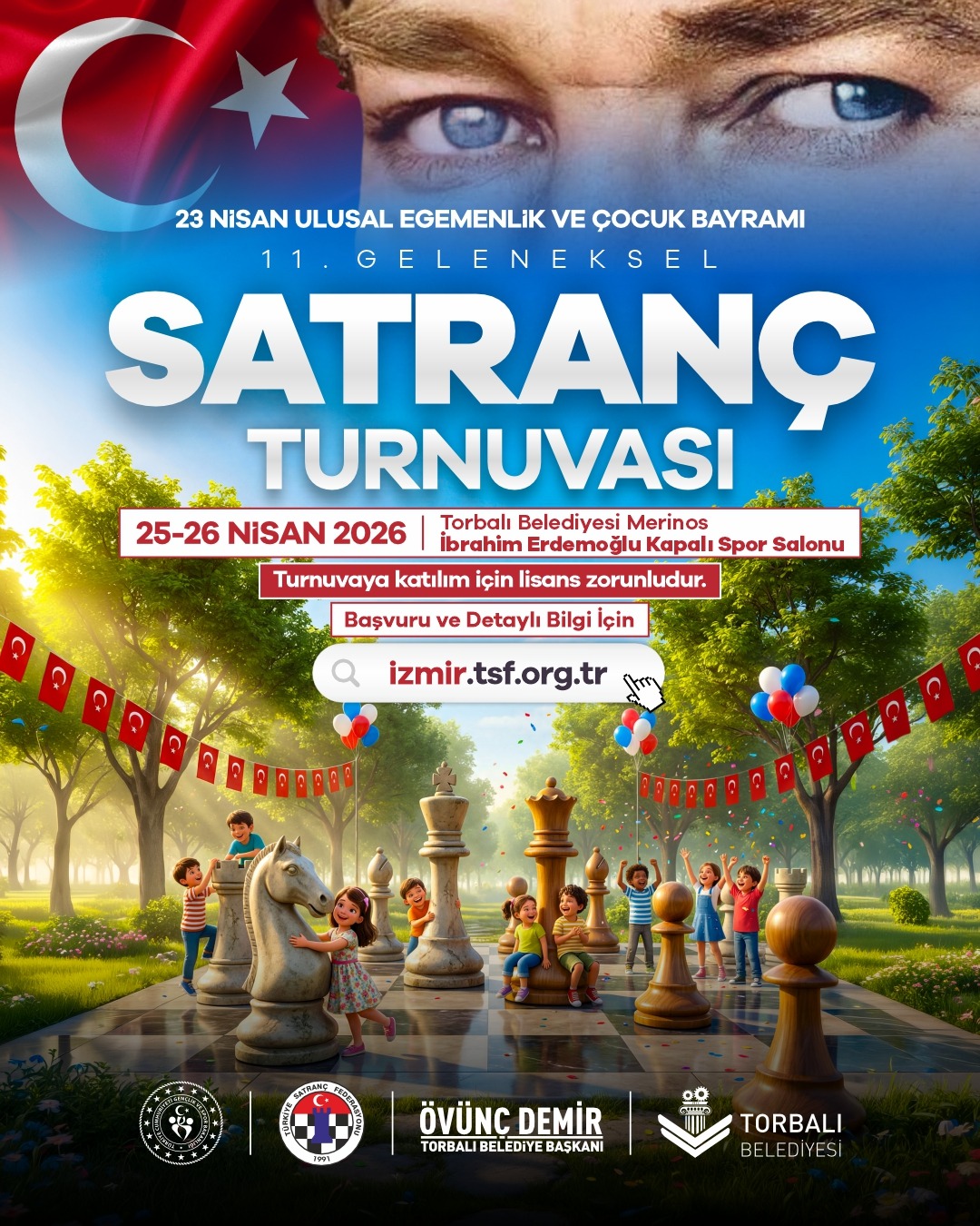 Torbalı Belediyesi 23 Nisan Ulusal Egemenlik ve Çocuk Bayramı 11. Geleneksel Satranç Turnuvası