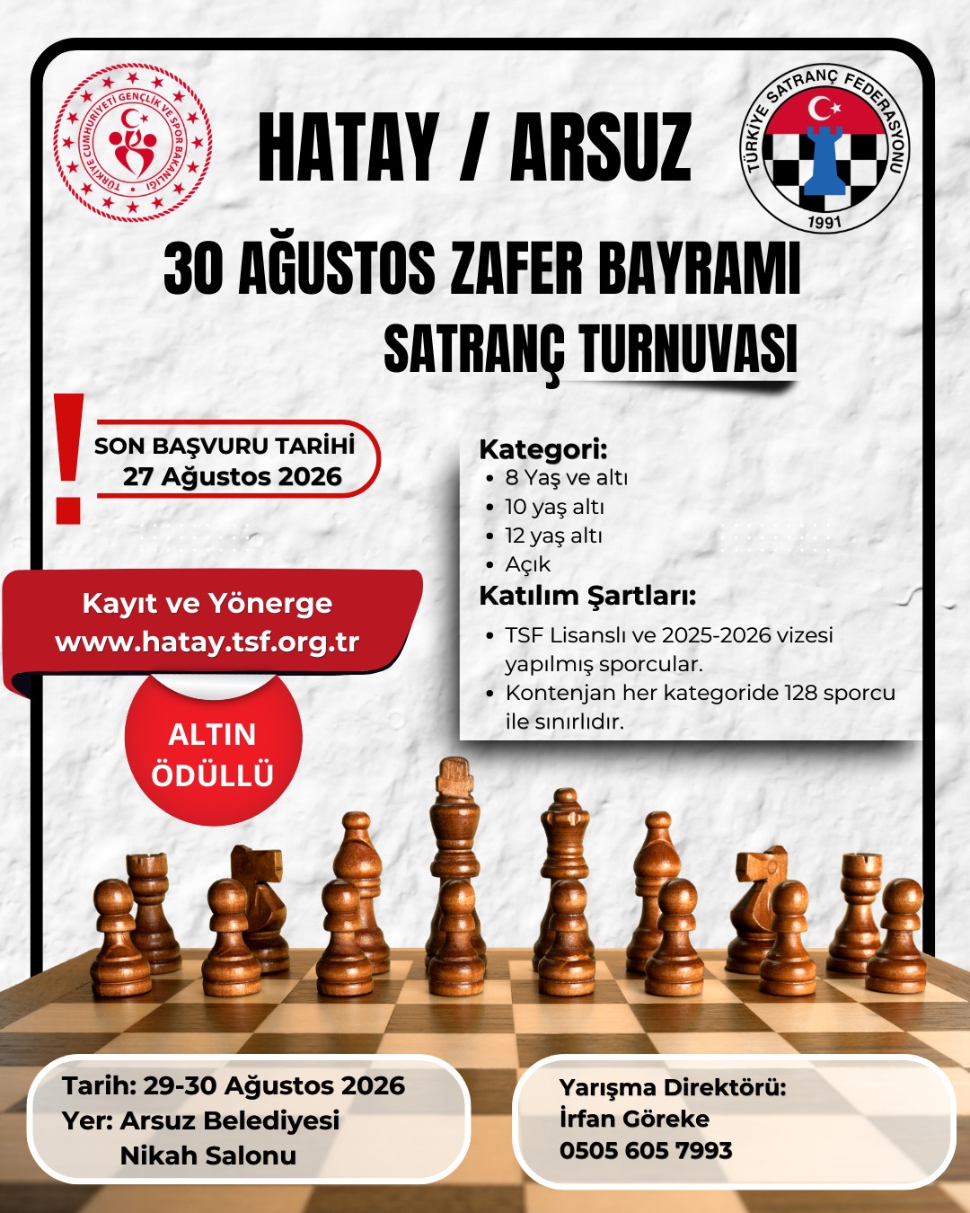 Hatay Arsuz 30 Ağustos Zafer Bayramı Satranç Turnuvası