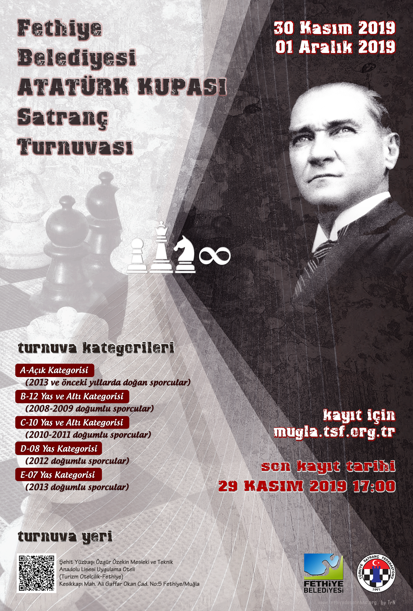 Fethiye Belediyesi Atatürk Kupası Satranç Turnuvası