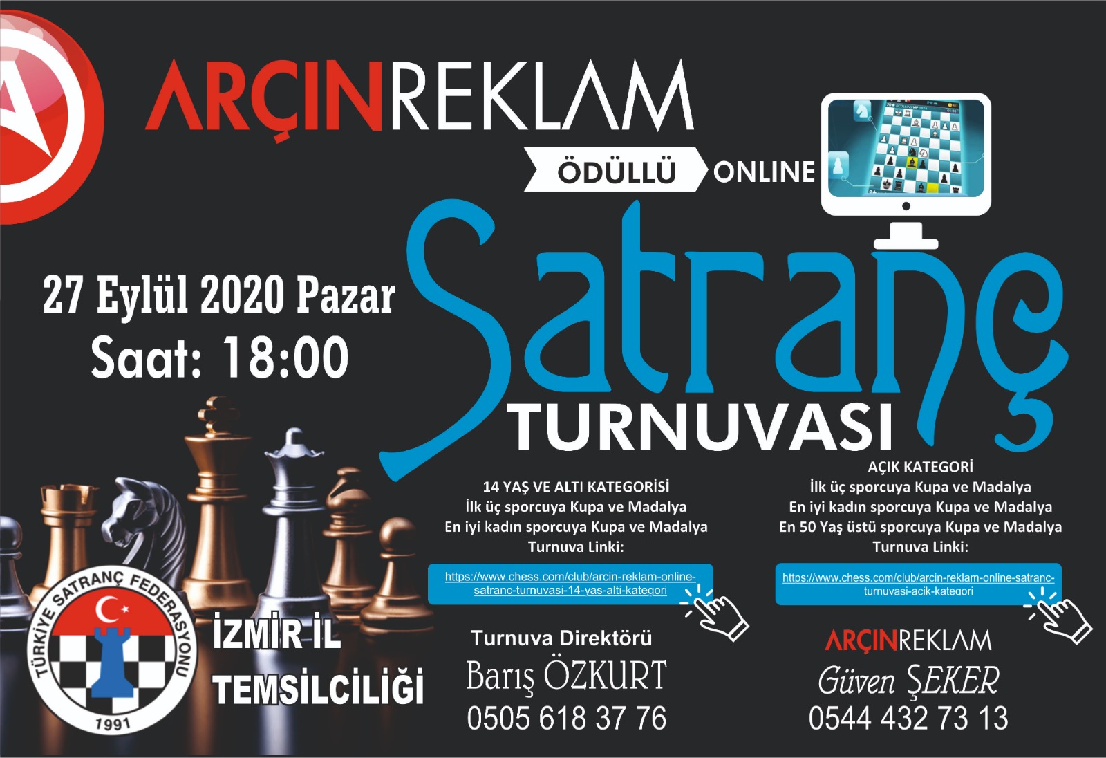 Arçın Reklam Online Satranç Turnuvası