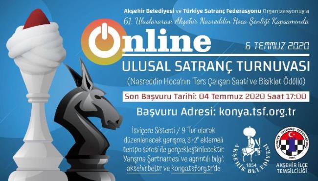 Konya 61. Uluslararası Akşehir Nasreddin Hoca Şenliği Online Satranç Turnuvası