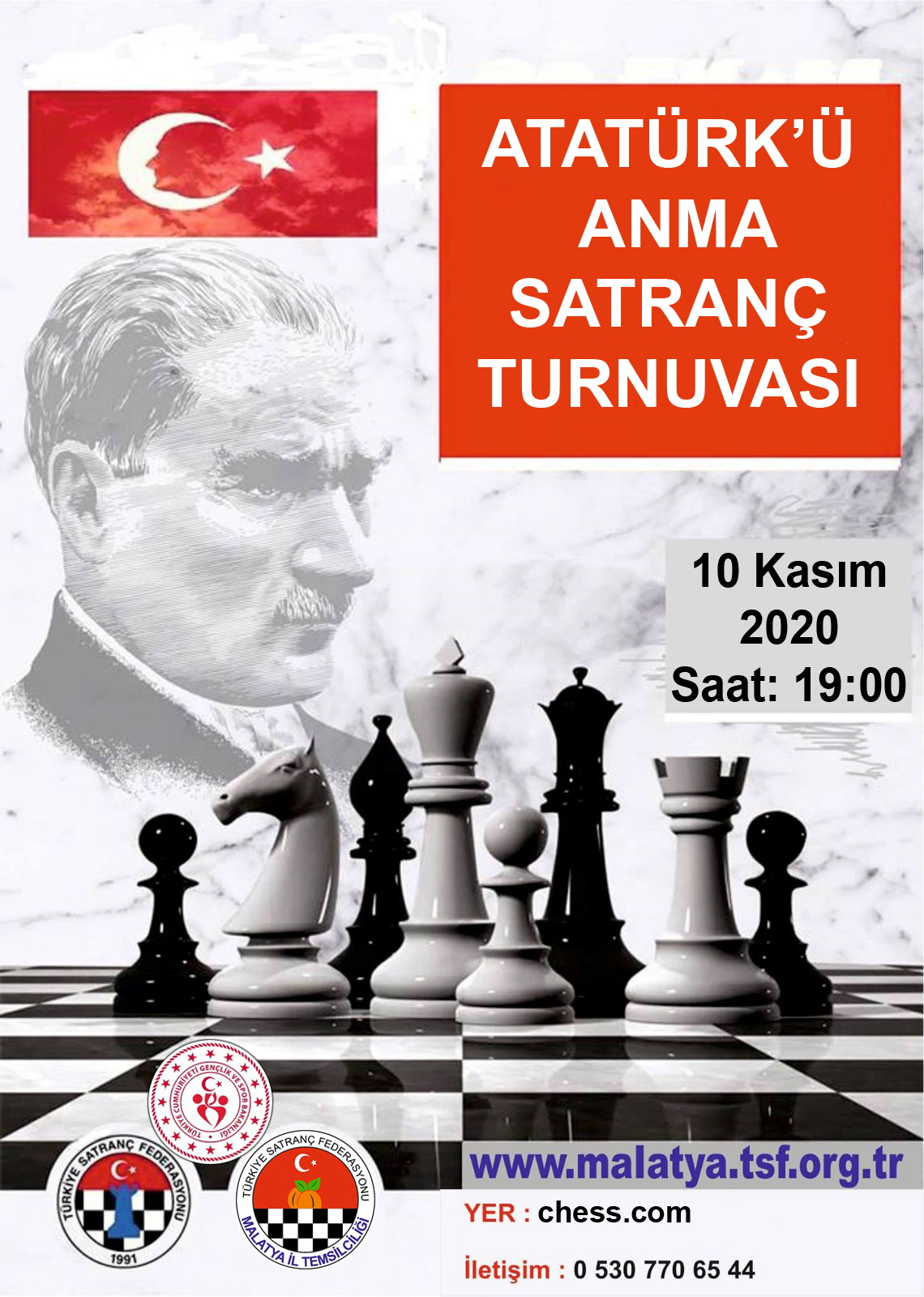 Malatya 10 Kasım Atatürk'ü Anma Satranç Turnuvası