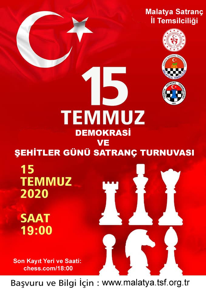 Malatya 15 Temmuz Demokrasi Ve Şehitler Günü Satranç Turnuvası
