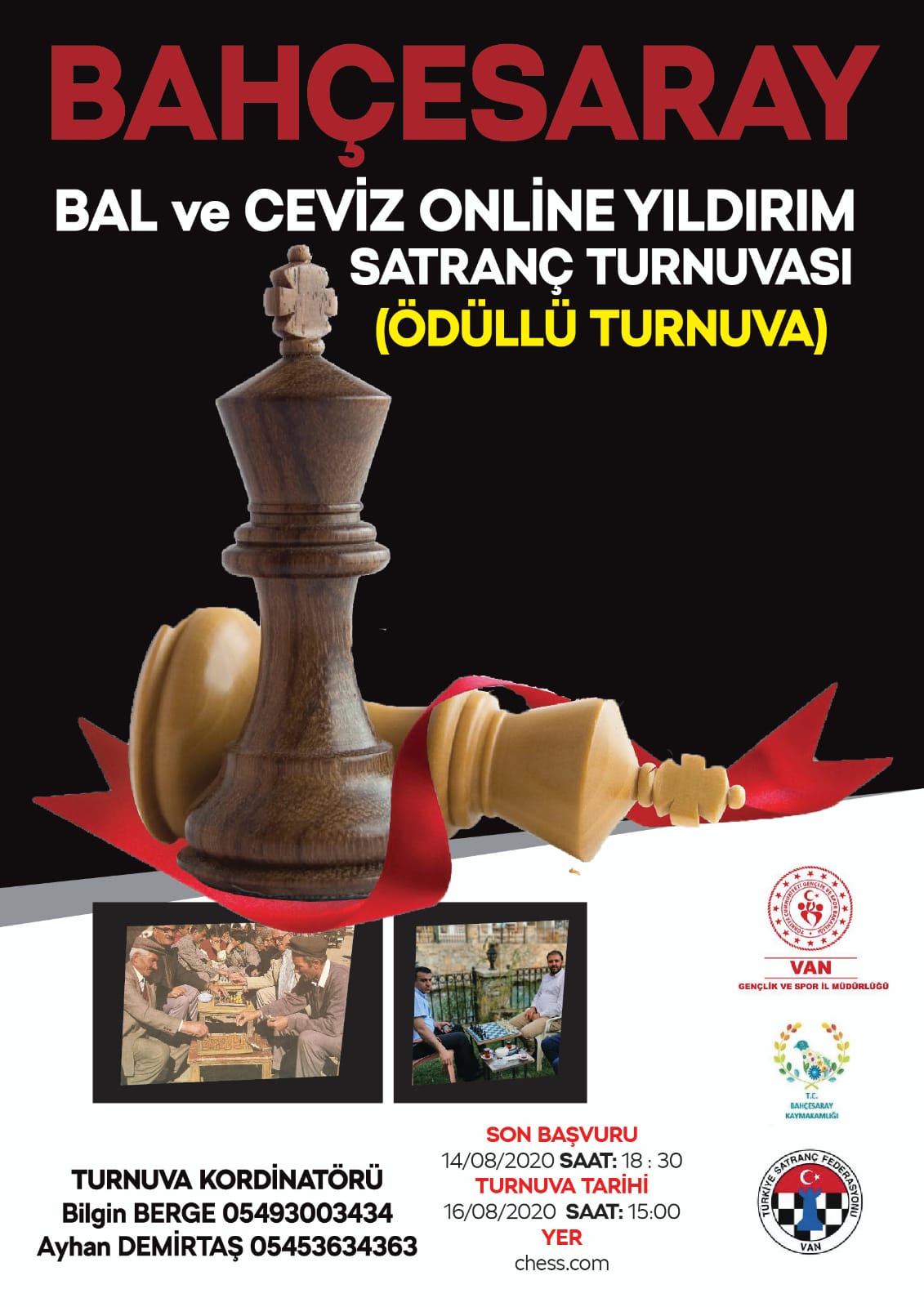 Bahçesaray Bal ve Ceviz Online Yıldırım Satranç Turnuvası