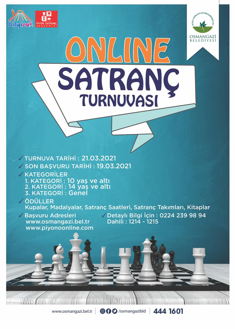 Bursa Osmangazi Belediyesi Online Satranç Turnuvası
