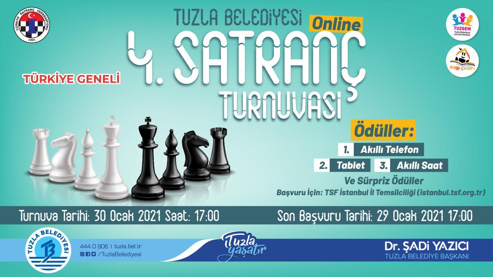 İstanbul Tuzla Belediyesi Online Satranç Turnuvası