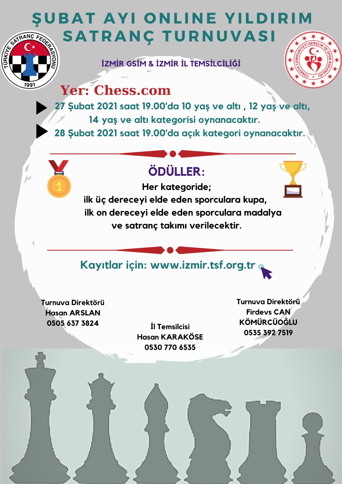 İzmir Şubat Ayı Online Satranç Turnuvası