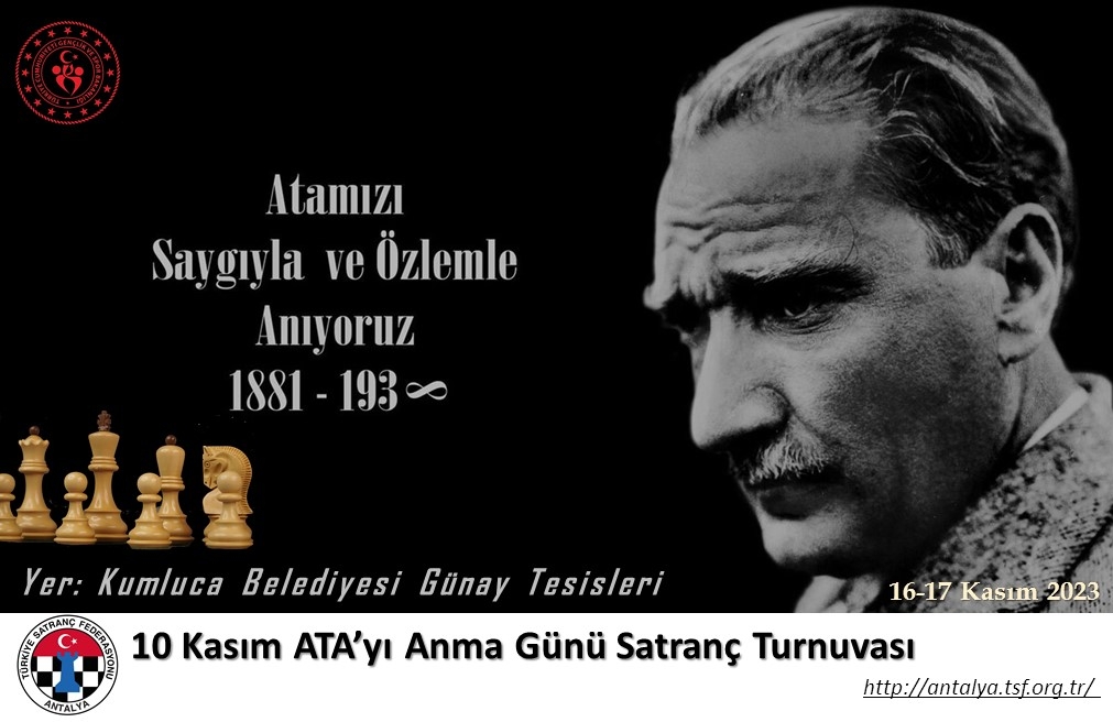 Antalya Kumluca 10 Kasım Atatürk'ü Anma Günü Satranç Turnuvası