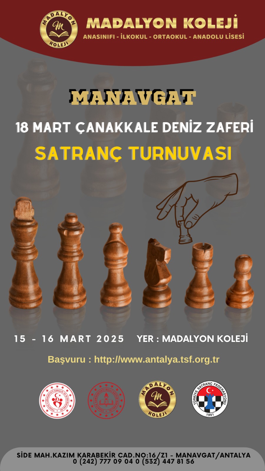 Manavgat 18 Mart Çanakkale Deniz Zaferi Satranç Turnuvası