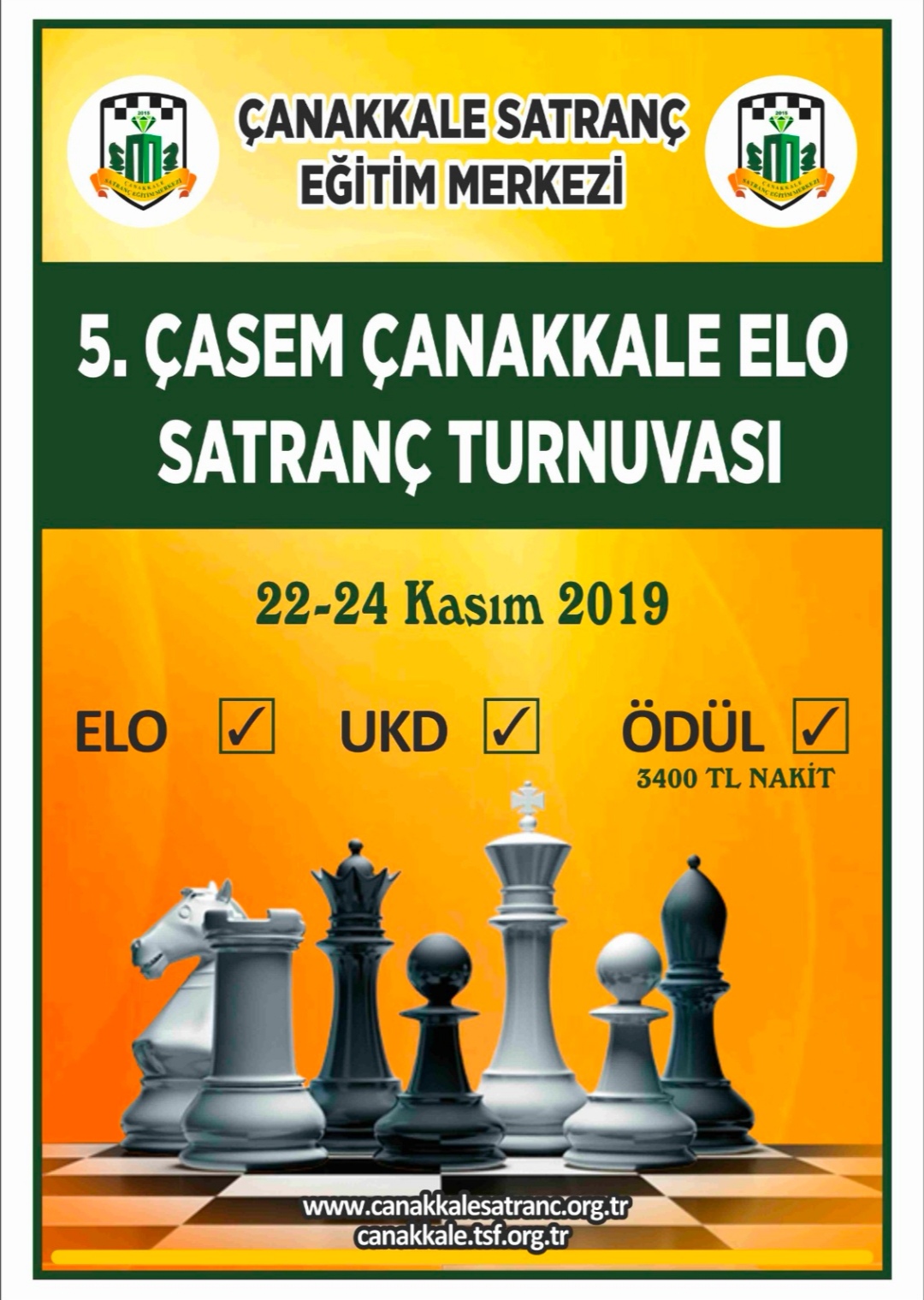 Ödüllü ÇASEM Çanakkale ELO Satranç Turnuvası
