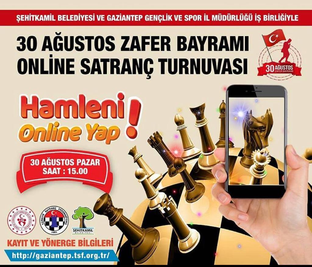 Gaziantep 30 Ağustos Zafer Bayramı Online Satranç Turnuvası