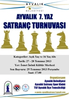 Ayvalık’ta Ödüllü Yaz Satranç Turnuvası