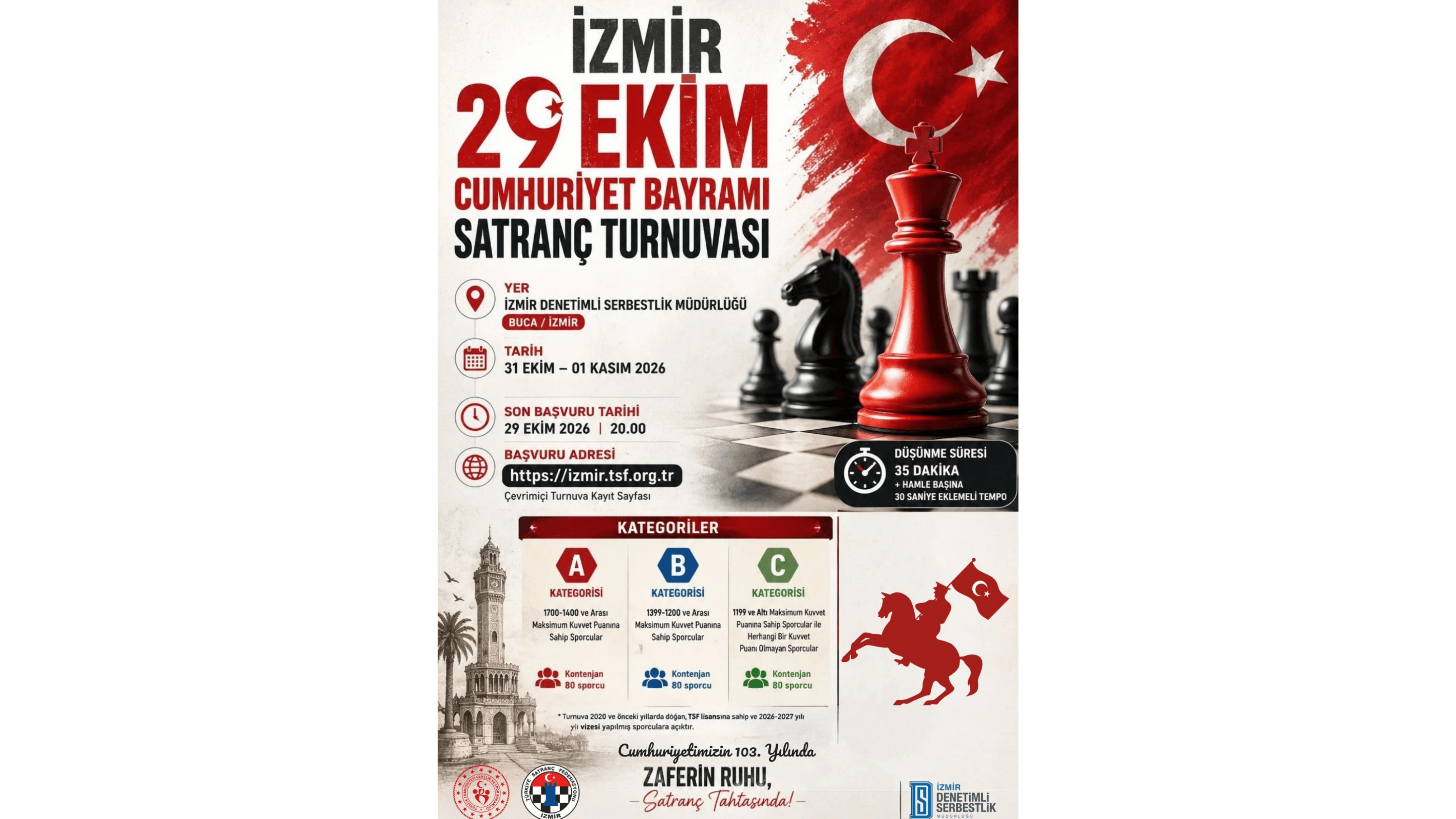 İzmir 29 Ekim Cumhuriyet Bayramı Satranç Turnuvası