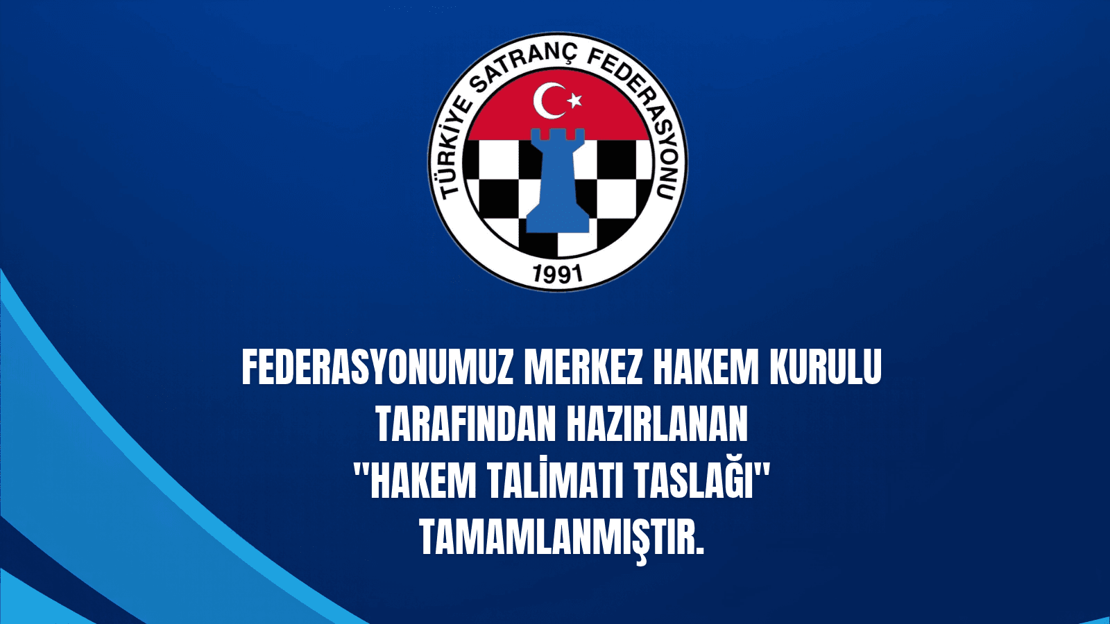 Federasyonumuz Merkez Hakem Kurulu tarafından hazırlanan "Hakem Talimatı Taslağı" tamamlanmıştır