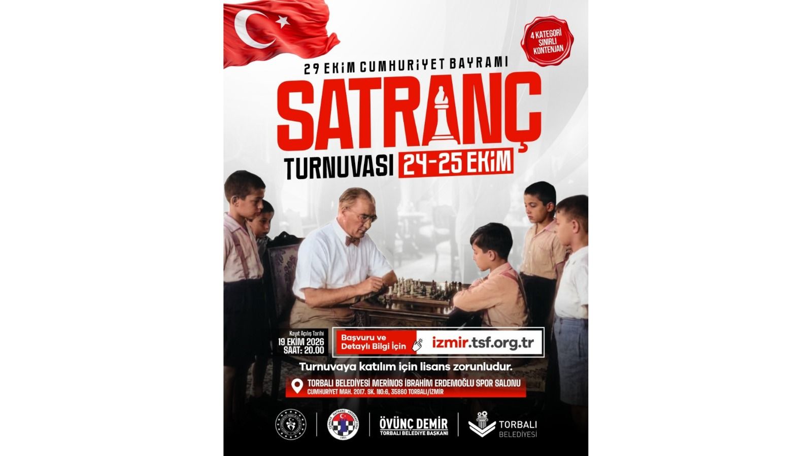 Torbalı Belediyesi 29 Ekim Cumhuriyet Bayramı Satranç Turnuvası